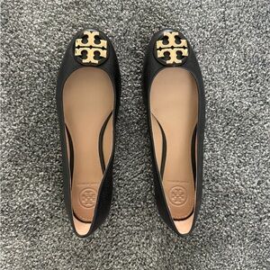 Tory Burch Black and Gold Women's Flats